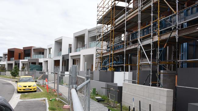 The unfinished Boheme villas at Robina. Photo: Steve Holland