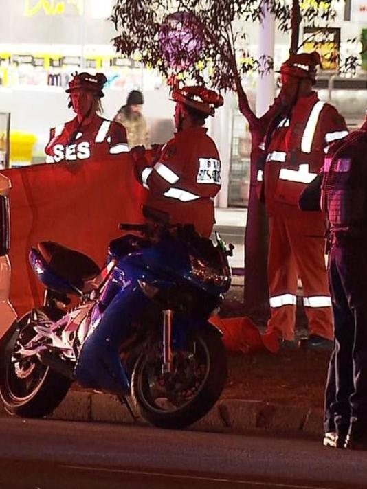 The 45-year-old Evanston Park man became the 20th motorcyclist to die on SA roads this year. Picture: 7NEWS