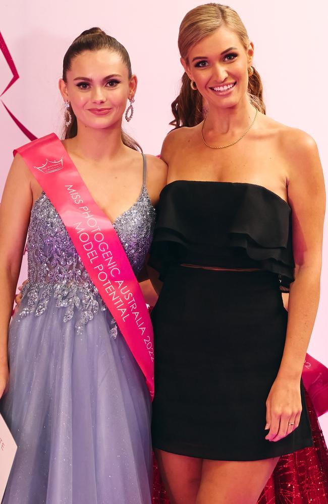 Cannon Valley teen Bella Richardson with judge Gemma White at Miss Photogenic Teen Australia 2022. Picture: Matt Beswick Photography