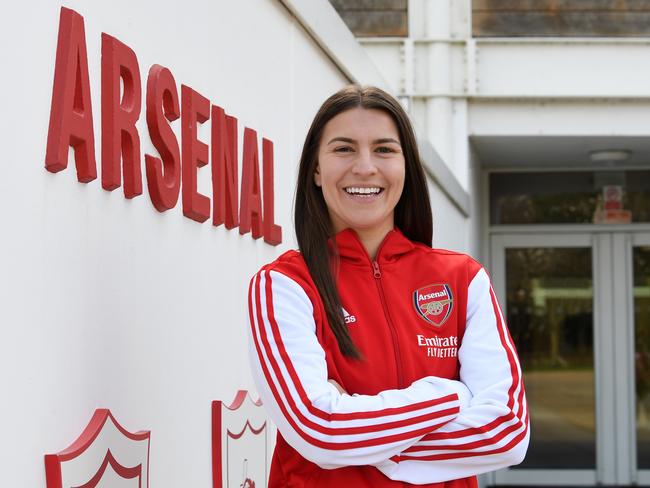 Grant can’t wait to pick the brain of Arsenal star and Matildas teammate Steph Catley during the World Cup. Picture: David Price/Arsenal FC via Getty Images