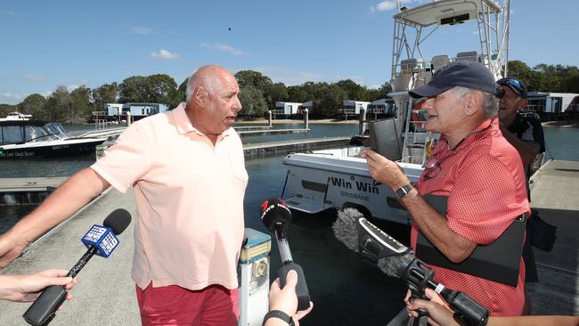 Matthew O'Connor (right) and Dave Thompson trade verbal blows. Picture Glenn Hampson