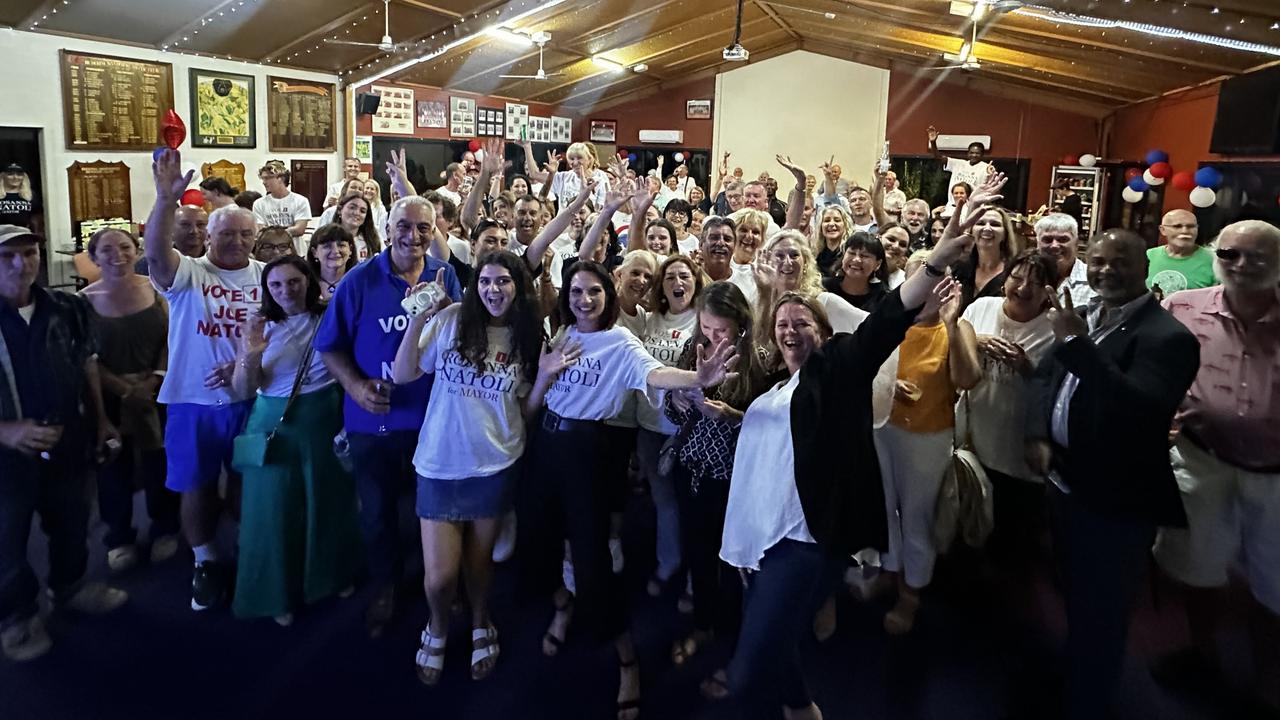 Rosanna Natoli with her team at the Buderim Wanderers Football Club.