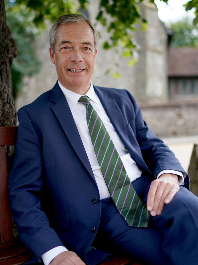 Former Ukip leader Nigel Farage in Kent, England, on Thursday. Picture: Getty Images