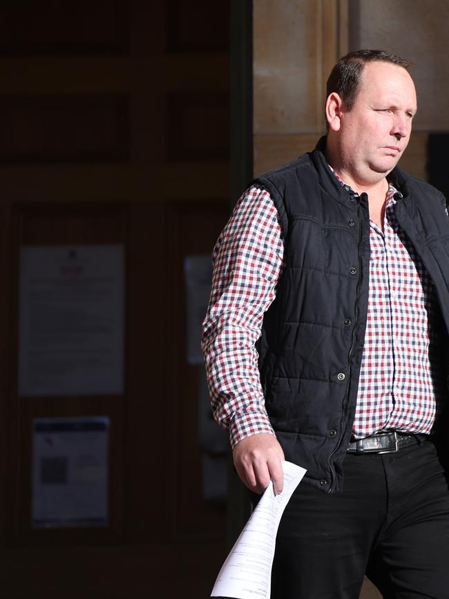 Andrew Benz outside Adelaide Magistrates court after an earlier appearance. Picture: NCA NewsWire/David Mariuz