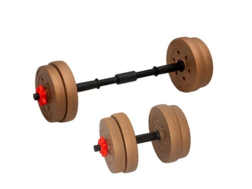 Powertrain Home Gym Dumbbell Set In Gold