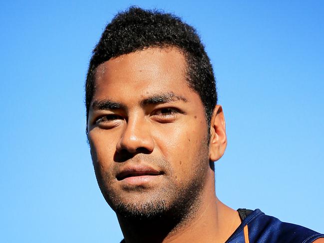 Taqele Naiyaravoro after NSW Waratahs training at Moore Park, Sydney. pic mark evans