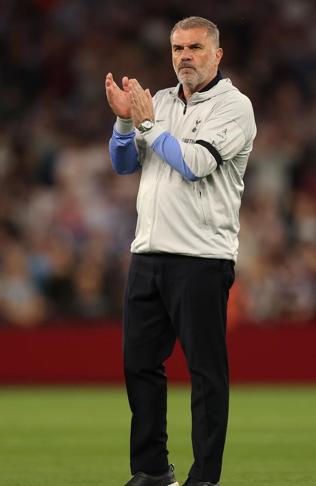 Ange Postecoglou applauds Spurs fans. Picture: Carl Recine/Getty Images
