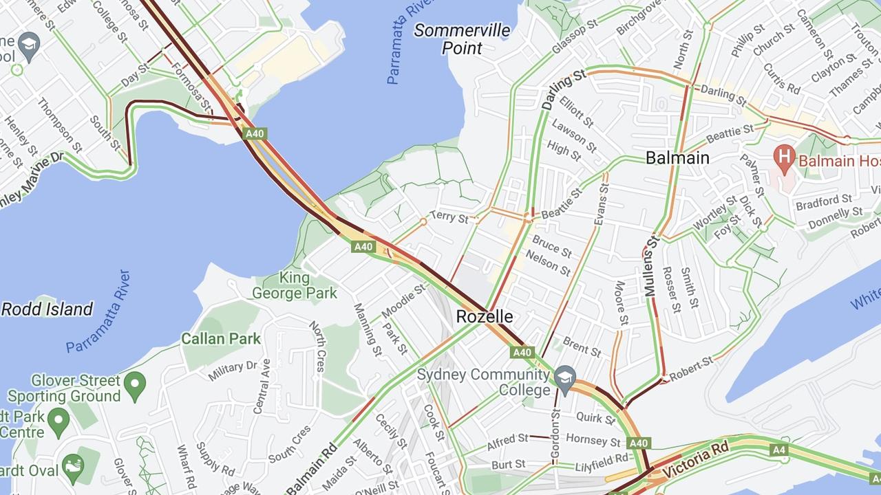 Traffic is still impacting the area on Tuesday despite the changes. Picture: LiveTraffic