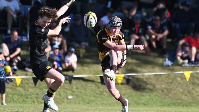 Padua College player Damon Humphrys AIC First XV rugby grand final between St Laurence's College and Padua College. Saturday June 8, 2024. Picture, John Gass