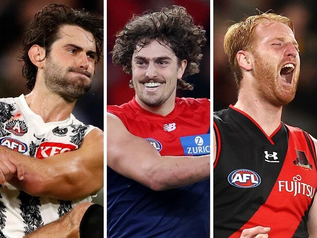 Brodie Grundy, Luke Jackson and Aaron Francis.