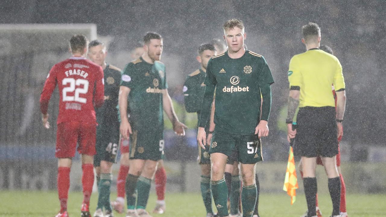 Celtic’s Stephen Welsh show his disappointment after his side’s 0-0 draw with St Mirren. Picture: Ian MacNicol/Getty Images