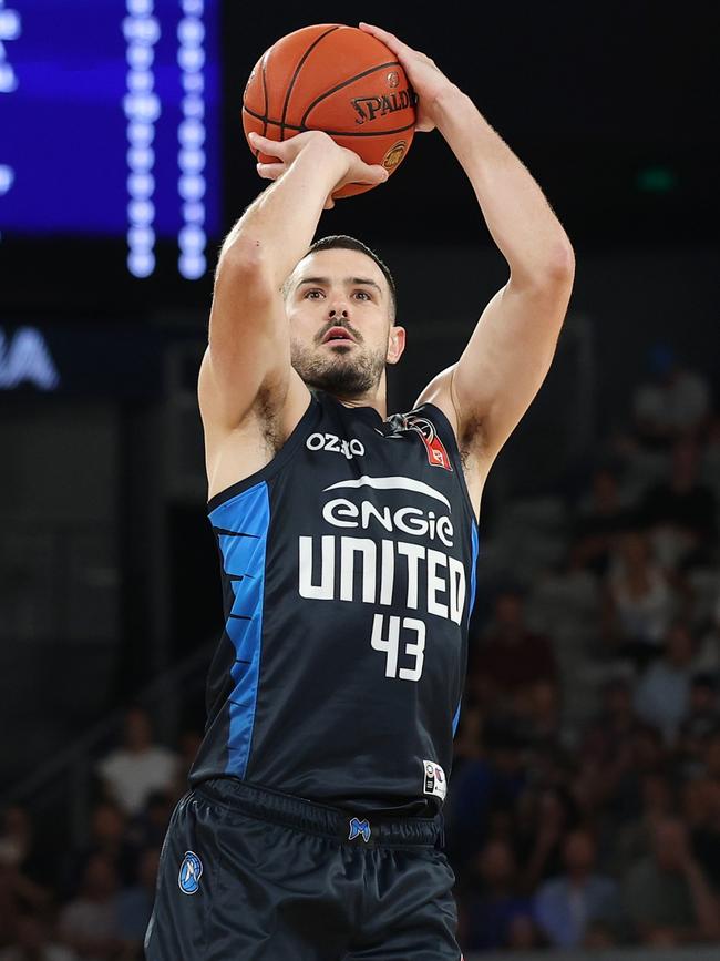 Chris Goulding, splashing a deep three on John Cain Arena this season. Picture: Getty Images