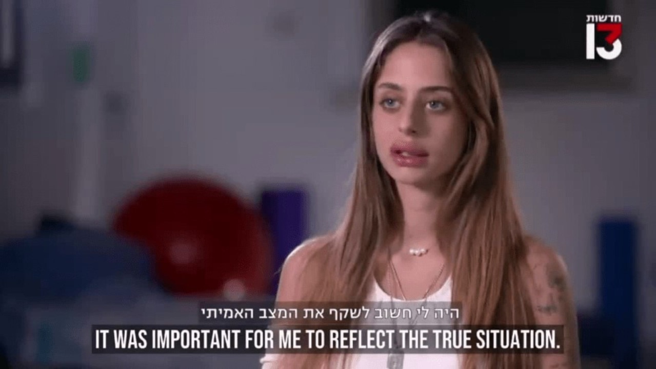 Released Israeli hostage, Mia Schem has spoken out about her traumatic experience being held captive in Gaza Picture: Israel's Channel 13