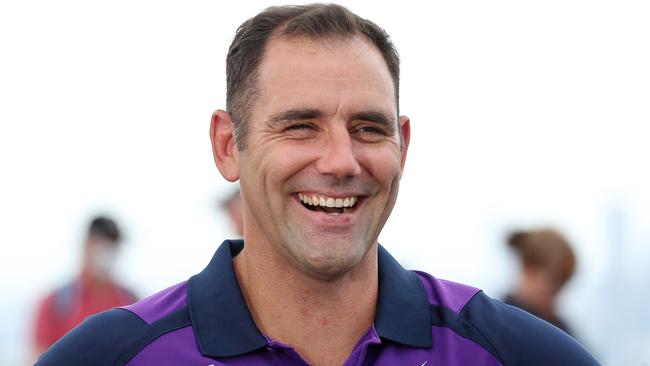 Cameron Smith has laughde off suggestions he could join Wayne Bennett’s coaching staff at the Dolphins. Picture: Liam Kidston