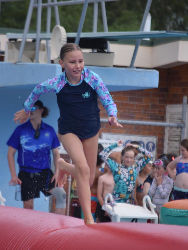 PARTY TIME: There were plenty of splatters and splashes at Dalby's pool party on Saturday.