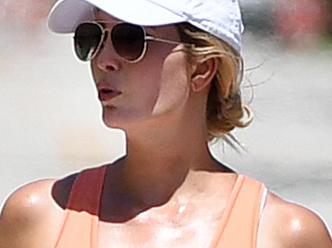 Ivanka Trump flashes abs in sports bra