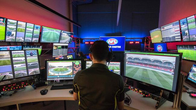 The AFL’s dedicated review centre could be ready for this year’s finals. Picture: Christopher Chan.