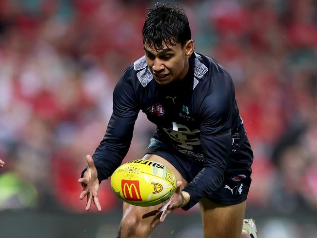 The young Blue is struggling. Picture: Cameron Spencer/Getty Images