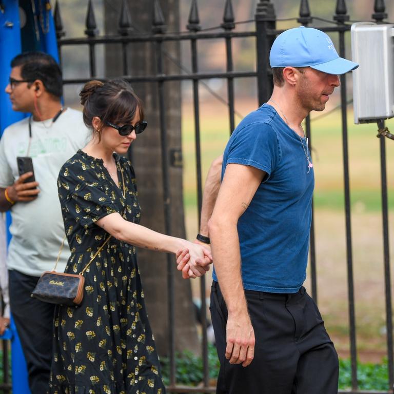 The now former couple were spotted holding hands in India in January 2025. Picture: Kaushal/Ajay / BACKGRID