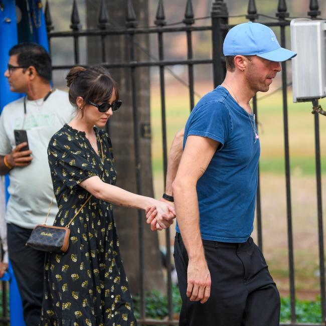 The now former couple were spotted holding hands in India in January 2025. Picture: Kaushal/Ajay / BACKGRID