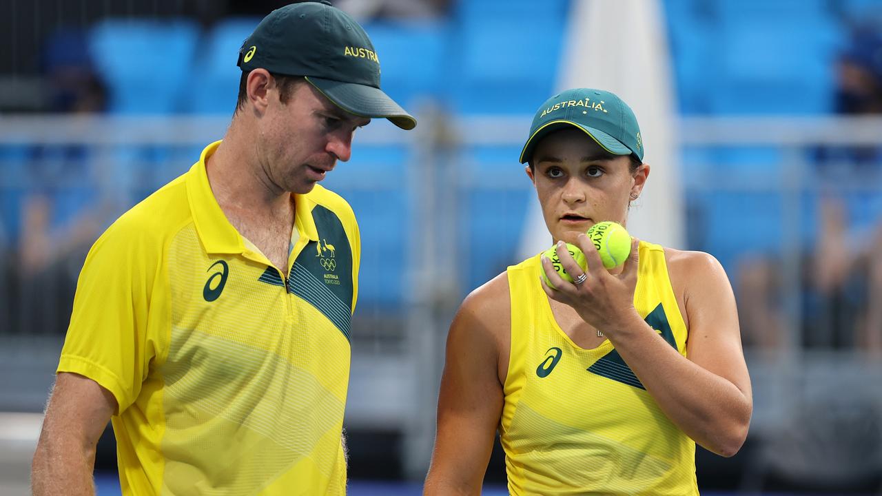 Ashl Barty and John Peers have reached the final four of the mixed doubles. Getty Images