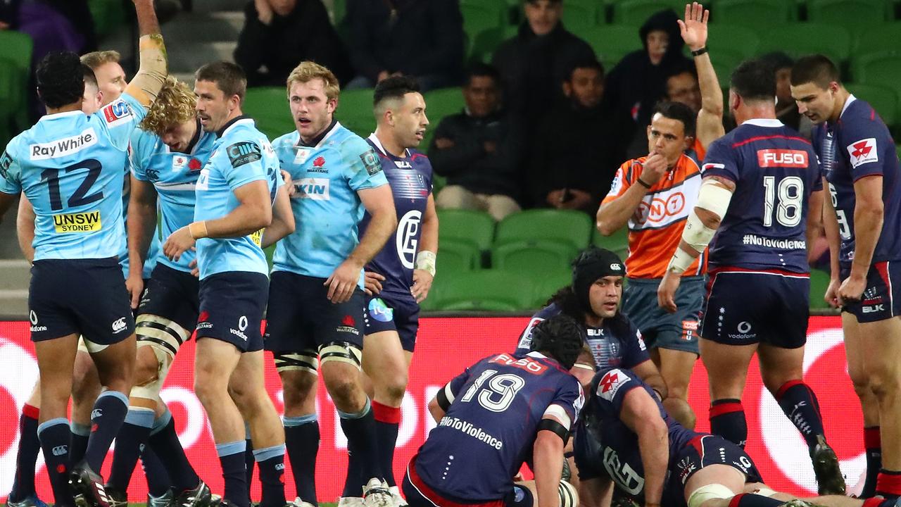 The Waratahs skipped further clear at the top of the Australian conference with a vital win over the Rebels in Melbourne.