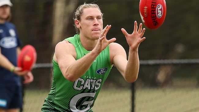 Mark Blicavs at pre-season training. Picture: Alison Wynd