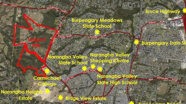 Map of Pine Valley Lendlease development at Morayfield.