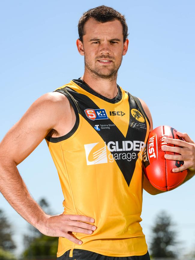 Glenelg has recruited former Brisbane Lions midfielder Corey Lyons from Queensland club Aspley. Picture: Brenton Edwards