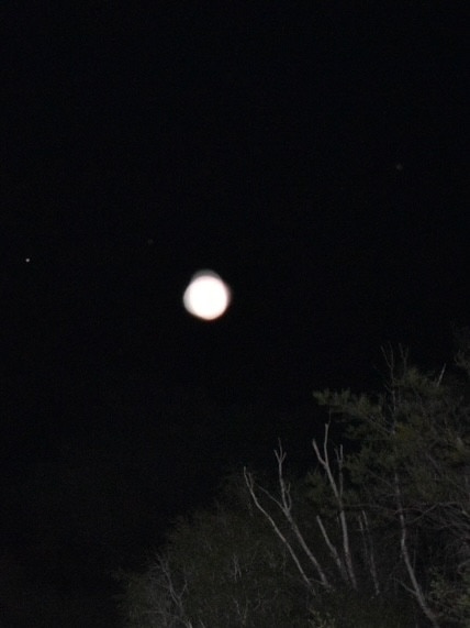 An image of one of the mysterious UFO lights shining on the outskirts of Mount Isa.