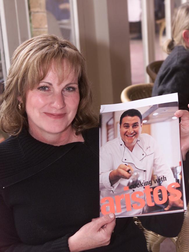 Surprise Chef fan Allison Kerr with Aristos book.