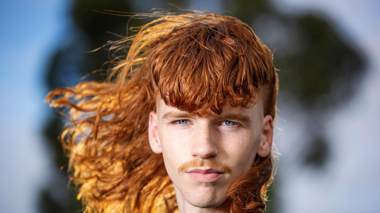 Mullets are on the rise in Australia, particularly among young men. Picture: Mark Stewart