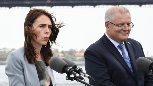 Jacinda Ardern publicly called out Scott Morrison over the 501 rule on NZ criminals. Picture: Getty Images.