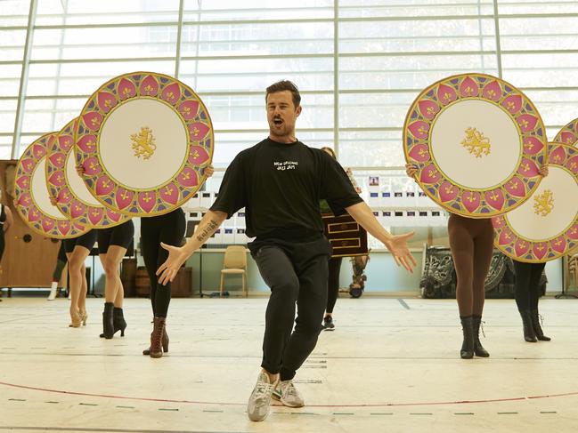 Browne in rehearsals for Disney's Beauty and the Beast the Musical. Picture: Supplied