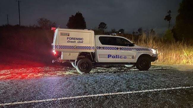 Police forensic crash officers are at the scene of a fatal plane crash in bushland beside Commissioners Flat Road at Peachester. Picture: Natalie Wynne