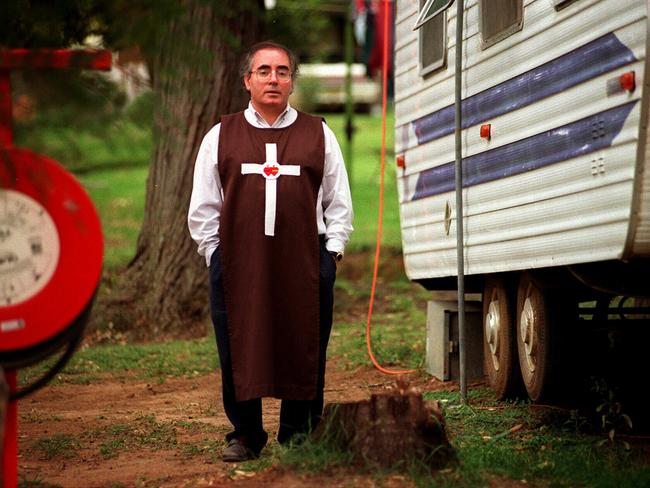 Costellia, known to his followers as "Our Little Pebble of Divine Love", at his Saint Charbel sect commune in 1998.