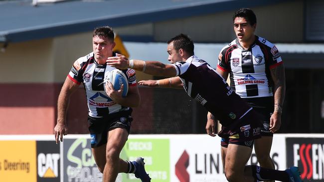 Mitch Rein takes a run out of dummy-half during Tweed’s loss to Burleigh on Sunday. Picture: SMP Images