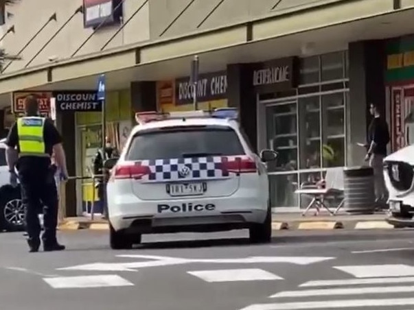 The moment police confronted the man in Lilydale. Source: Chanel 10