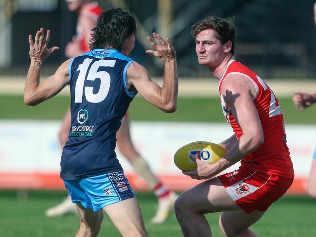 Scott Carlin as Darwin Buffaloes V Waratahs at TIO Stadium in round 2 of the NTFL 22-23 Comp.Picture Glenn Campbell