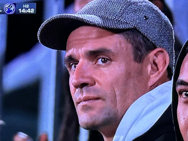 All Black legend Dan Carter at the Warriors clash on Saturday.