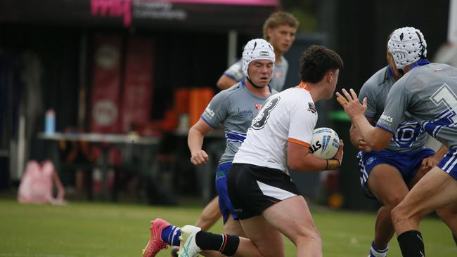 Kye Penfold in action for the Macarthur Wests Tigers against the North Coast Bulldogs during round two of the Andrew Johns Cup at Kirkham Oval, Camden, 10 February 2024. Picture: Warren Gannon Photography