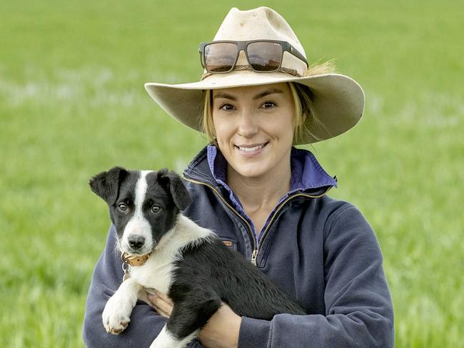 CROP: Harley Toohey at RaywoodHarley Toohey at Raywood with Border Collie puppy named MaizyPictured:  Harley Toohey with Border Collie puppy named Maizy in barley crop at RaywoodPicture: Zoe Phillips