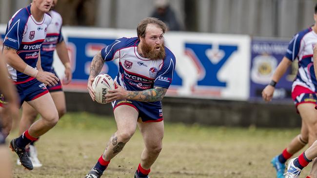 Rugby League Gold Coast semi-final between Runaway Bay and Tweed Heads at Bycroft Oval, Runaway Bay, on Sunday. Runaway Bay's Jamie Anderson . Picture: Jerad Wiliams