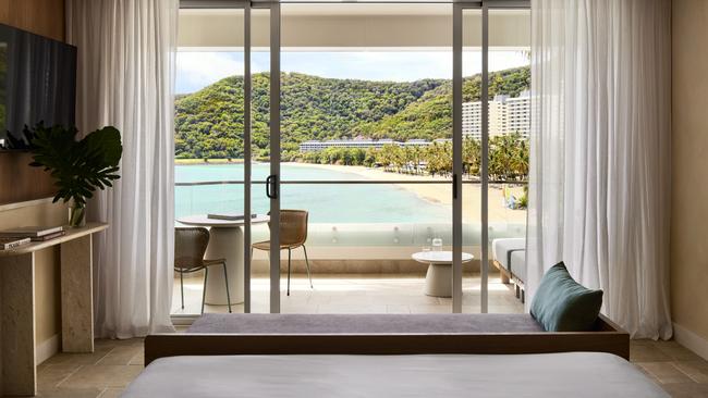 Cool tropical vibes in a balcony room at The Sundays on Hamilton Island.