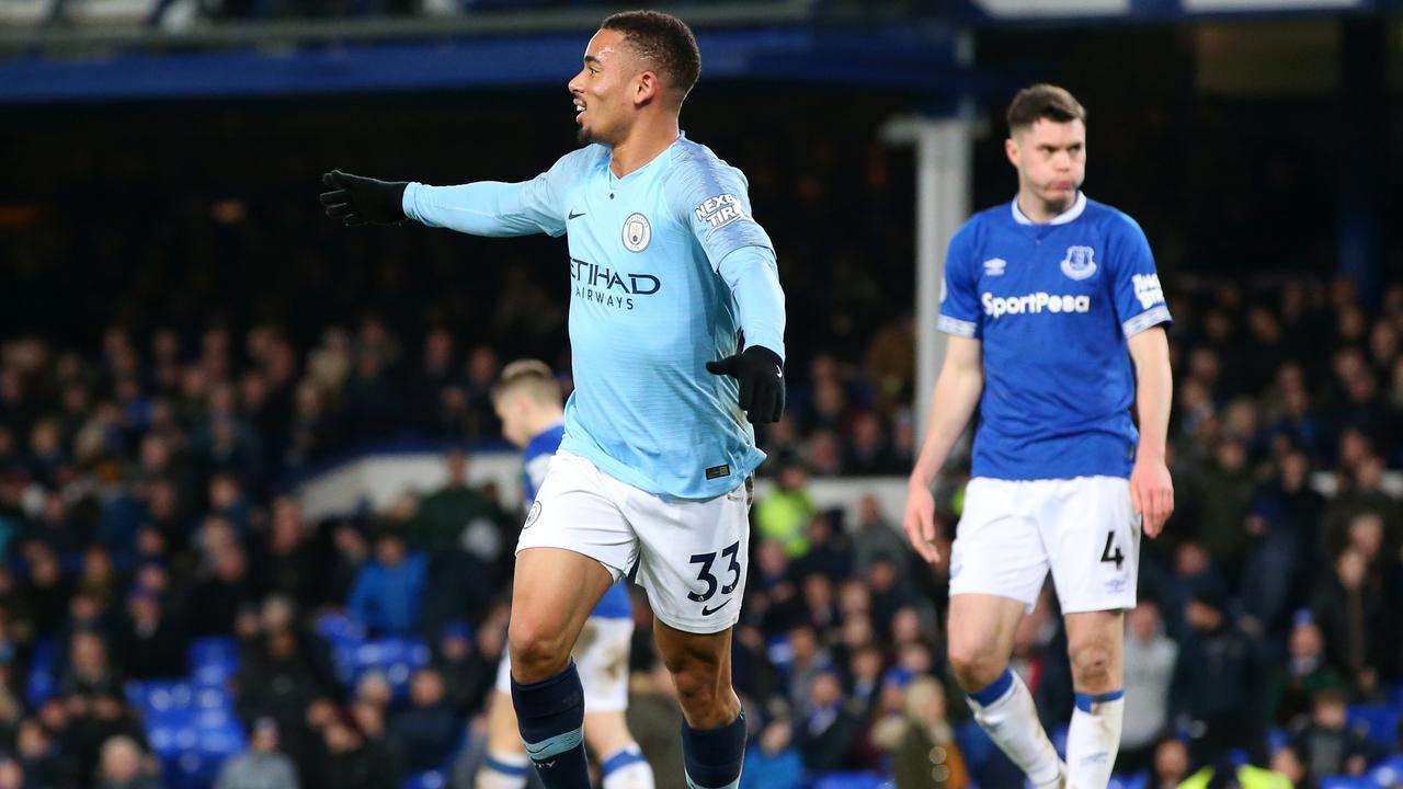 Gabriel Jesus scored as Manchester City moved to the top of the English Premier League standings.