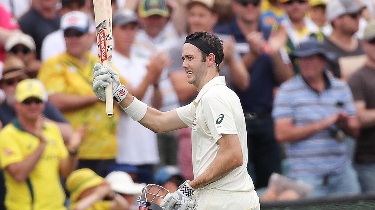 Kurtis Patterson clapped off the field after Australia’s declaration.