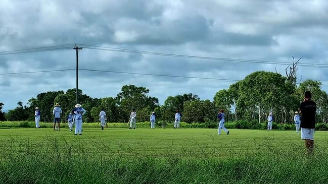 Proserpine's U13 cricketers in action.