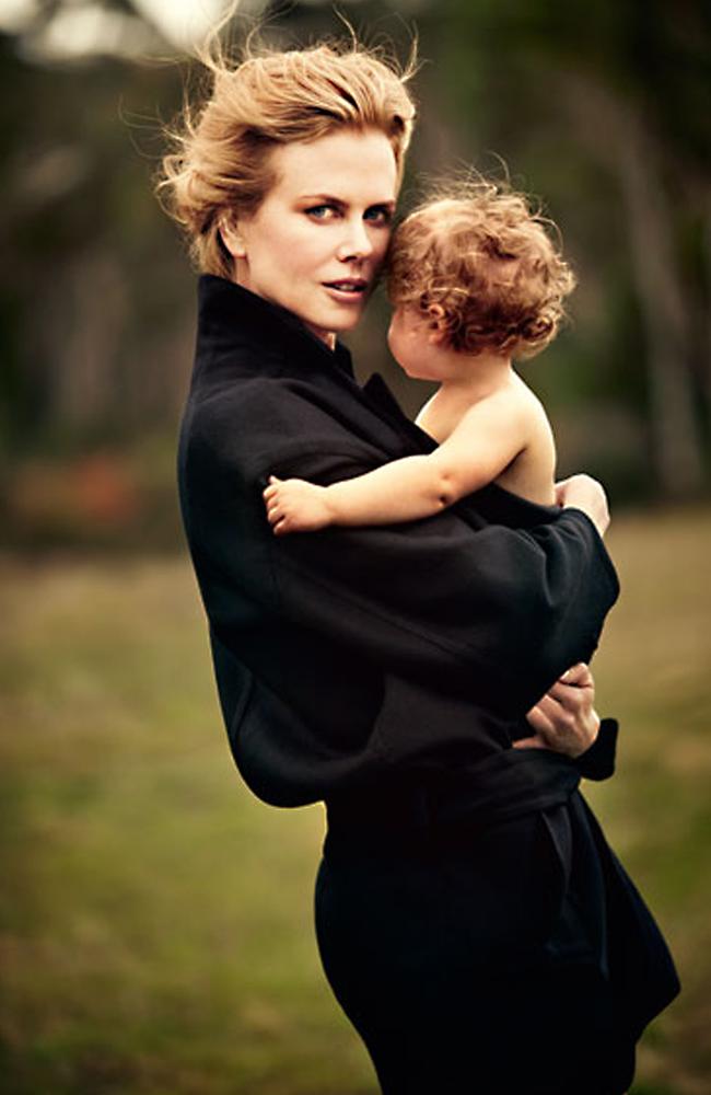 Nicole Kidman with daughter Faith Margaret for Harper's Bazaar Australia June/July 2012.