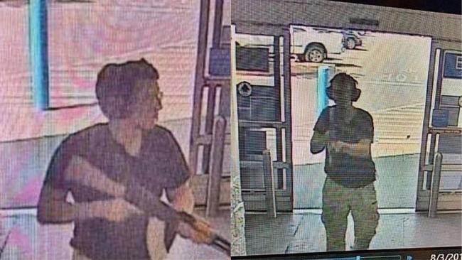 This CCTV image obtained by KTSM 9 news channel shows the gunman identified as Patrick Crusius, 21 years old, as he enters the Cielo Vista Walmart store in El Paso on august 3, 2019. - A gunman armed with an assault rifle opened fire on shoppers at a packed Walmart store, reportedly killing at least 15 people in the latest mass shooting in the United States. Although the exact scale of the tragedy in El Paso, Texas, was not yet known, television networks put the numbers of dead at between 15 and 20 while medics reported treating dozens of victims. (Photo by Courtesy of KTSM 9 / KTSM 9 news Channel / AFP) / RESTRICTED TO EDITORIAL USE - MANDATORY CREDIT "AFP PHOTO / Courtesy of KTSM 9 News Channel" - NO MARKETING - NO ADVERTISING CAMPAIGNS - DISTRIBUTED AS A SERVICE TO CLIENTS