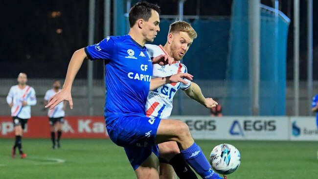 Jake Marshall in action for South Melbourne.